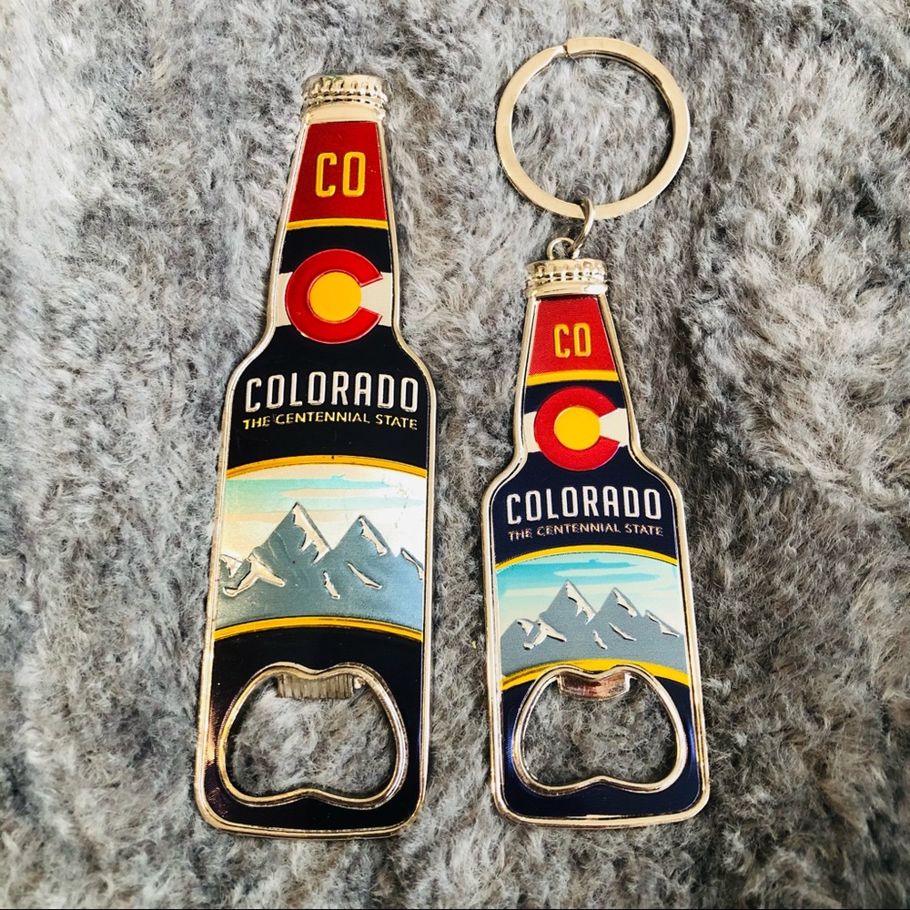 Colorado bottle opener and keychain
